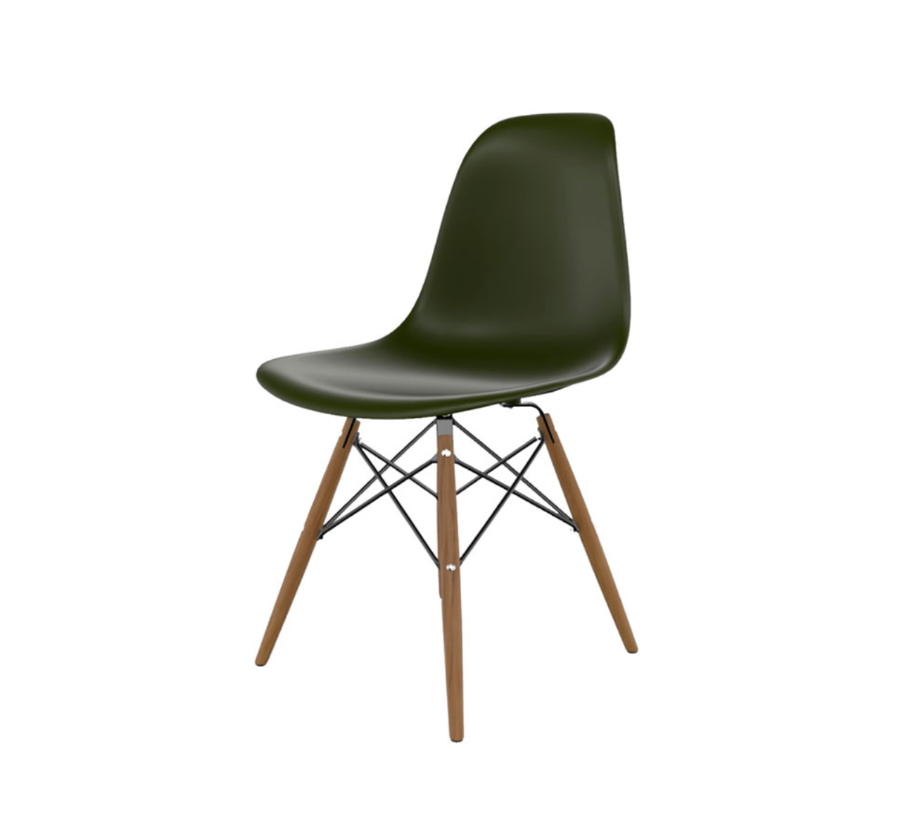 (Par) Cadeira Eames Wood – Verde Escuro (Westwing)