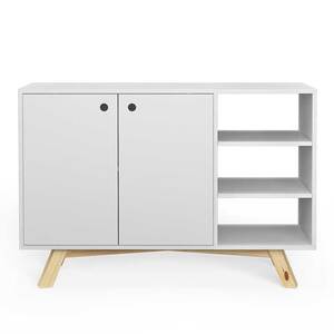 Buffet Xis com Portas e Prateleiras Branco (Veromobili)
