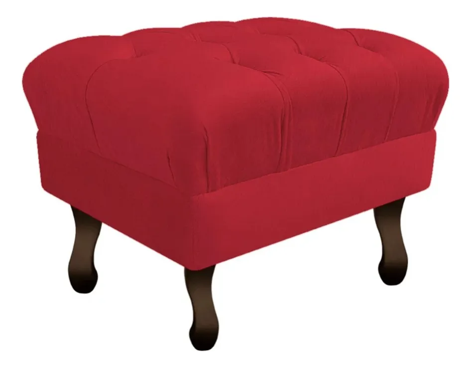 Puff Retangular – Vermelho